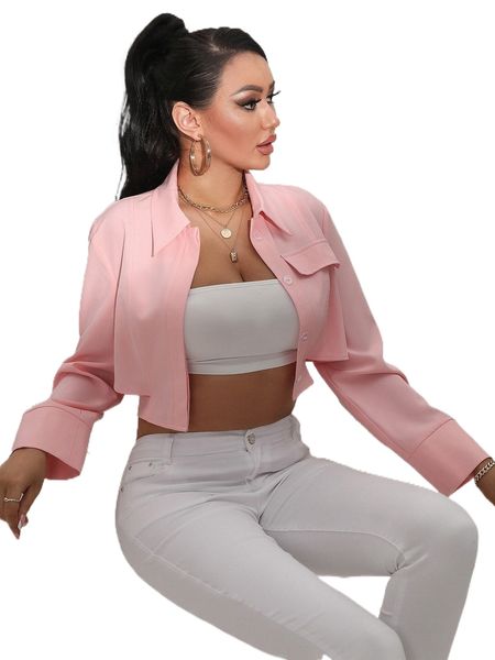 

sxy flap detail elastic tape back blouse y0om#, White