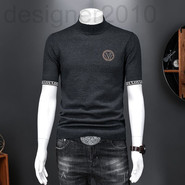 

men's sweaters designer 2021 autumn and winter new men's half sleeve fashion casual high neck sweater, White;black