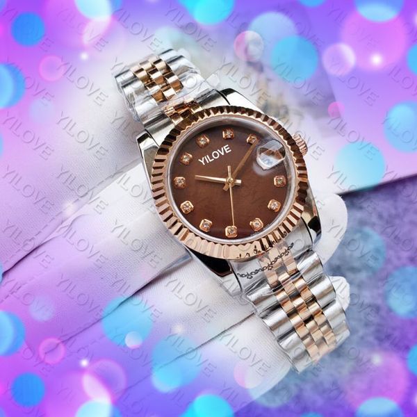 

automatic movement ladies gold and silver watch dress full 904l stainless steel sapphire waterproof luminous couple home clock classic wrist, Slivery;brown