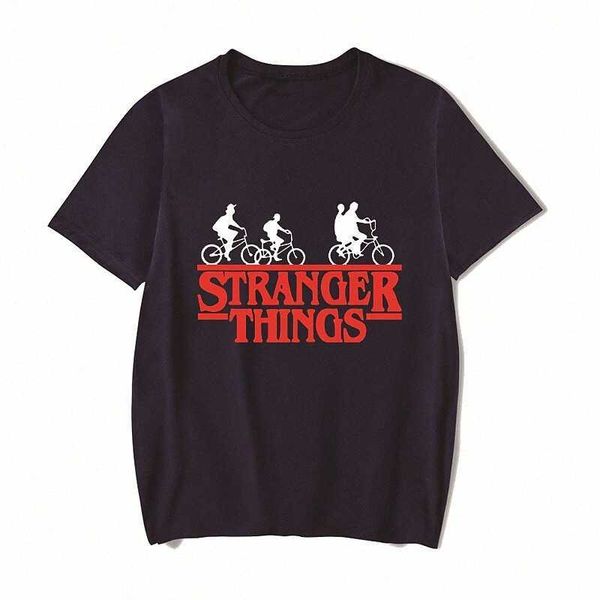 

2023 men's tee t shirt stamping anime graphic prints plus size round neck stranger things casual daily print short sleeve cotton, White;black