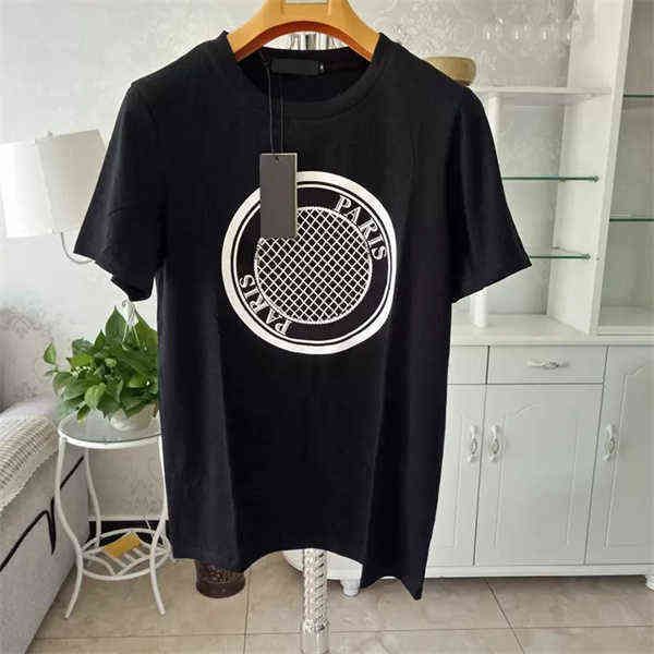 

fashion casual man womens circle tees with letters print short sleeves summer designer sell luxury men t shirt size s-4xl, White;black