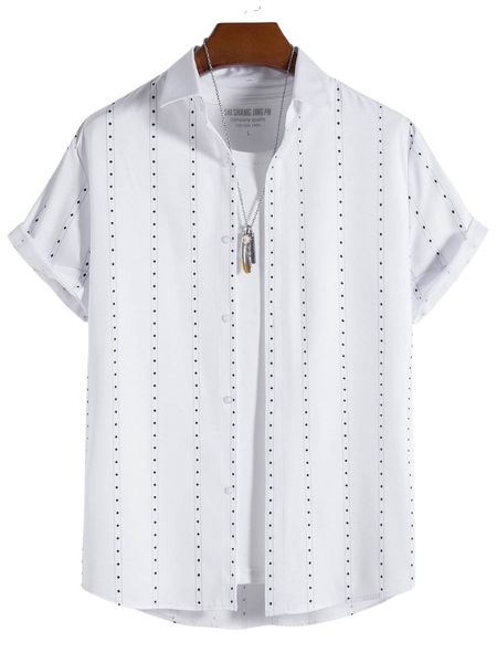 

men geo print shirt without tee o7u5#, White;black