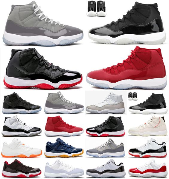 

grey cool high jumpman 11 11s basketball shoes bred 25th anniversary concord 45 space jam men women trainers low legend blue citrus platinum