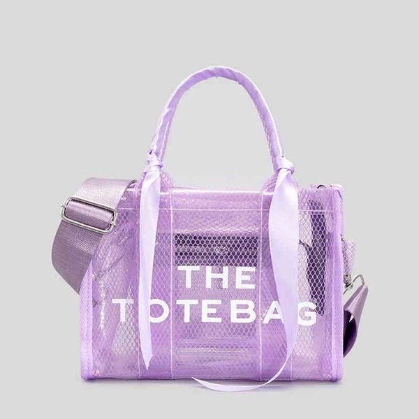 

designer tote bag shoulder bags luxury pvc small handbag transparent large capacity single messenger women crossbody bags 220609