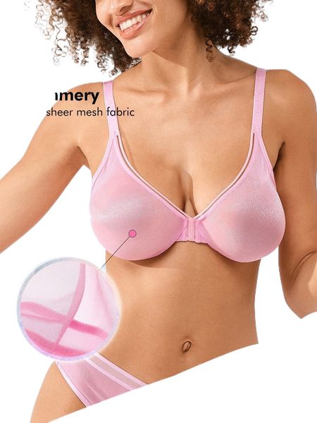 

luvlette sheer fantasy shimmer full support plunging bra 02jp#, Black;red