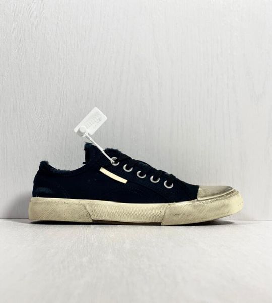 

shoes paris worn-out effect casual low-espadrilles 35-46 lace-up vamp, Black
