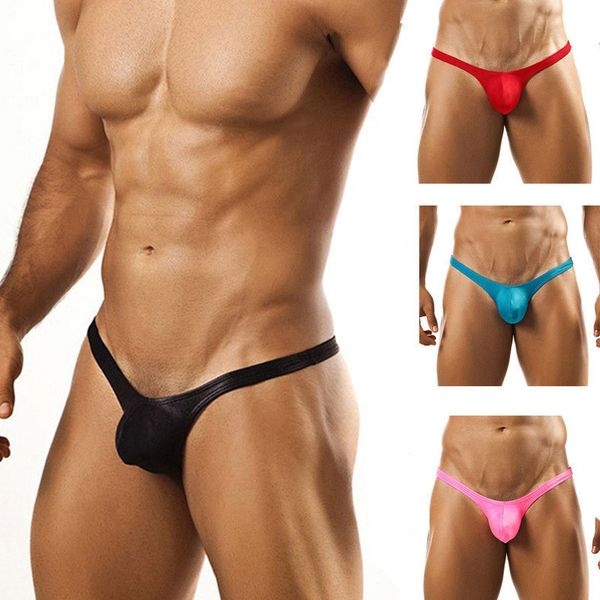 

seamless solid thong men t back thin low waisted underpants comfortable breathable underwear tanga hombre man 220719, Black;brown
