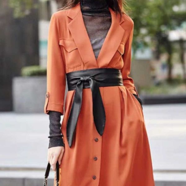 

2022 wholesale classic luxury fashion belt wind wide waistband women's bowknot versatile waist belt closure leather designer famous bra, Black;brown