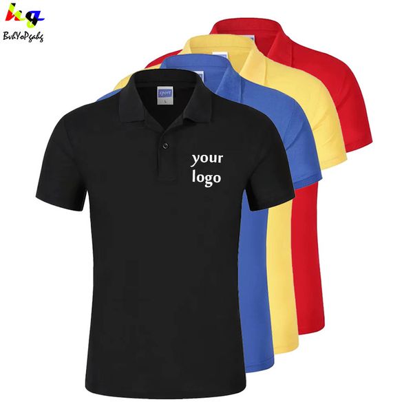 

customized diy polo shirt printing picture text men and women casual shortsleeved polo shirt 220609, White;black