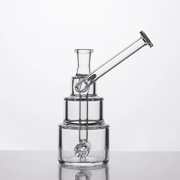 Wasserpfeifen, Rakete, Wasserpfeifen, Glasbongs, Recycler, Aschefänger, Schwerkraft-Bong, Elf-Bar, dreischichtiger Kuchen, verdickte Shisha-Bong, Bohrinsel, Blasengebläse, volle Höhe, 6,2 Zoll