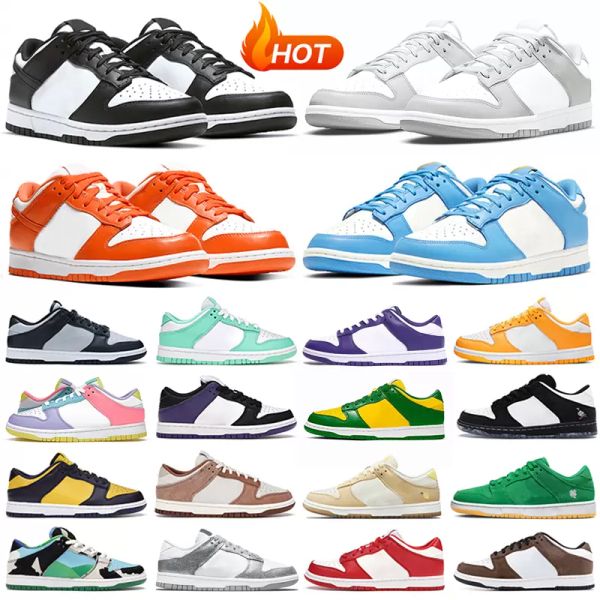 

unc casual shoes for men women panda sneakers syracuse grey fog university red varsity green womens sports trainers 36-47, Black