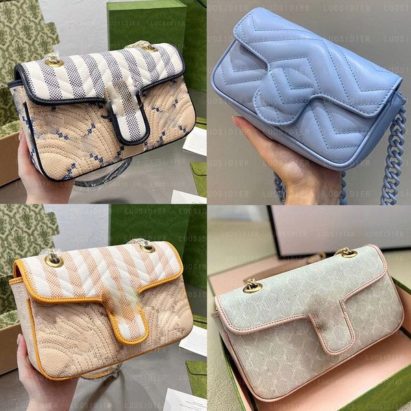 

new marmont shoulder bag marmont belt bags beige blue handbag cross body mini handle ceramic finishing designer luxury purse wallet