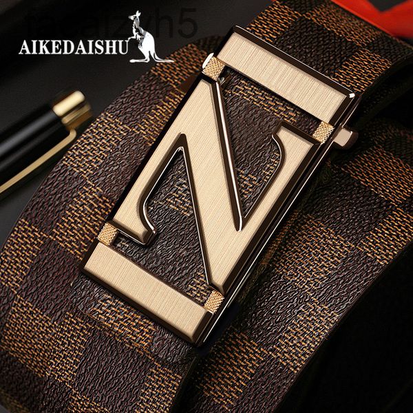 

belts designer eck kangaroo belt men's leather high-end luxury leisure youth fashion trouser buckle gift box76e9, Black;brown
