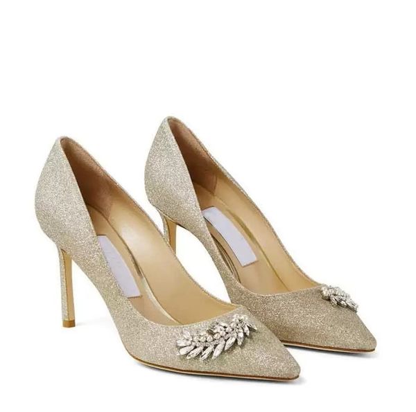 

elegant romy dress party shoes women sandals pointed toe high heels latte nappa leather pointed-toe pumps with crystal embellishment luxury, Black