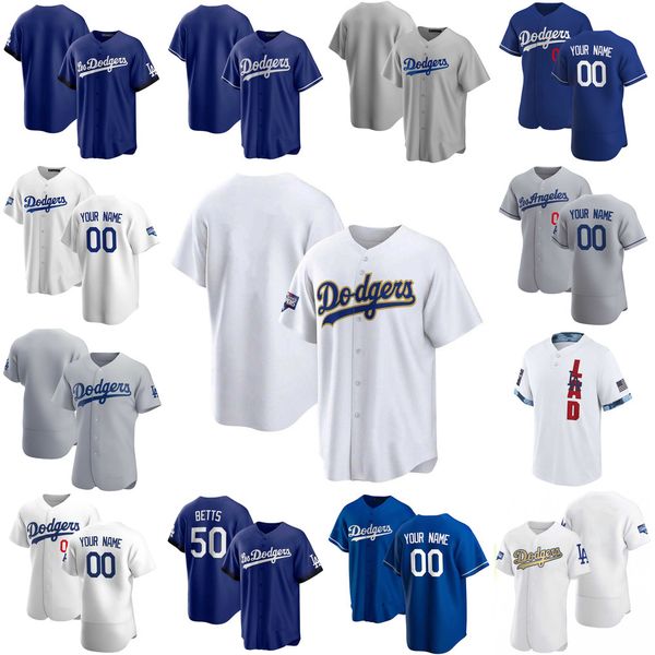 

2022 baseball jerseys custom jersey los angeles''dodgers''men women youth 5 corey seager 10 justin turner 22 clayton ker, Blue;black