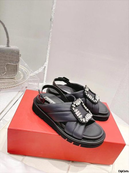 

sandals women's 2022 summer spring thick platform female shoes chunky open toe buckle strap ladies flat casual office slipperssandals, Black