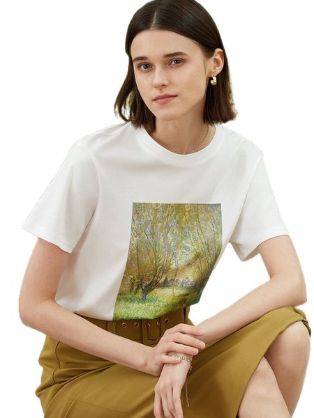 

motf premium mulberry blend silk straight t-shirt h7fo#, White