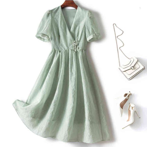 

casual dresses big brand foreign trade export discount tail order cutting label removing cabinet remaining summer v-neck high waist jacquard, Black;gray