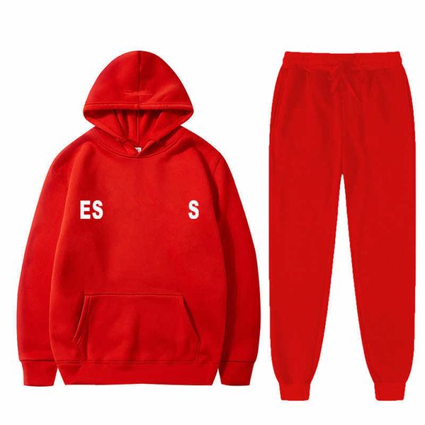 

utfo 21z1 2022 new high street brand essential autumn winter tracksuits 2 piece men's and women's hoodie pants fleece casual loose, Gray