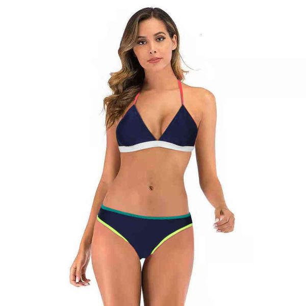 

women's 2022 bikini split solid color swimsuit fashion women xq2227, White;black