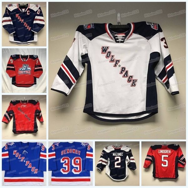 Mitness personalizado wolf pack hóquei jersey ahl jonny brodzinski anthony greco tanner fritz ty ronning timeting zac jones