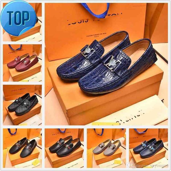 

brand luxury shoes loafers men rhinestone decoration moccasins casual black flat non slip party club dress shoes for s d47n