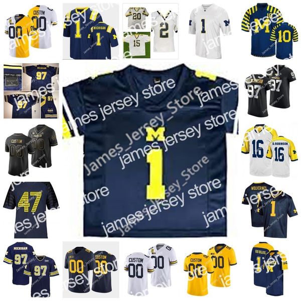

james ncaa michigan wolverines football jersey 83 erick all 14 roman wilson 52 kechaun bennett 22 gemon green 90 mike morris 5 dj turner 41, Black
