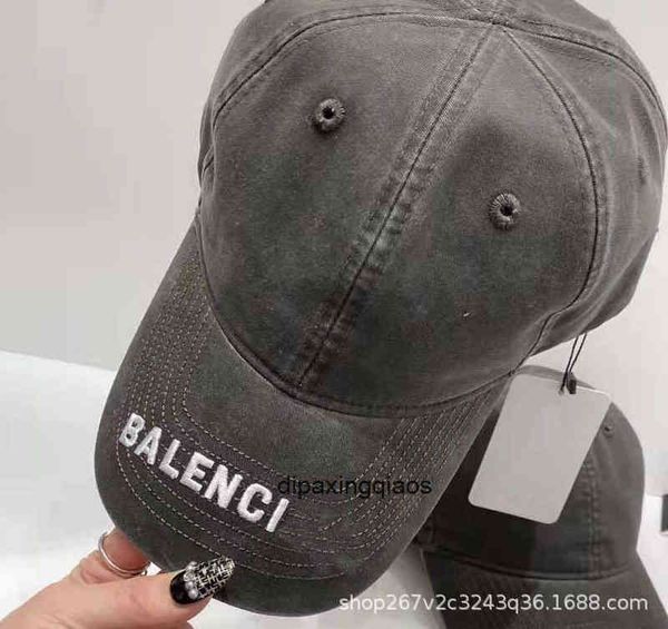 

designer ball caps paris b balencaigass letter printed fashion paris baseball cap outdoor sunscreen wash cotton b duck tongue cap net red ti, Blue;gray