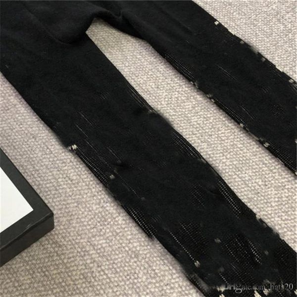 

winter warm stockings for women ins personality print letter leggings with box lady black long tights2229