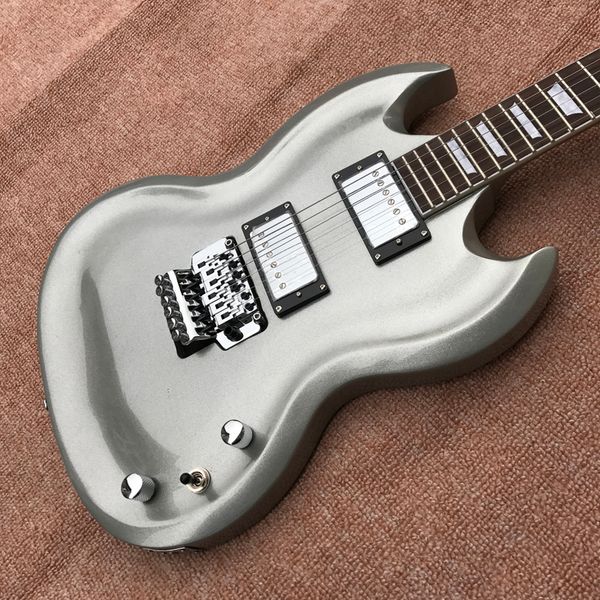 

oem6 string electric guitar silver color customizable rosewood fingerboard delivery