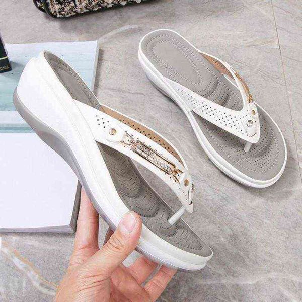 

slippers women's summer fashion metal button slides shoes for 220530, Black