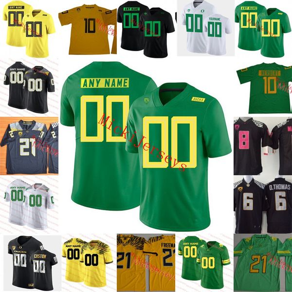 Maglia da calcio NCAA personalizzata Oregon Ducks 4 Daymon David 71 Malaesala Aumavae-Laulu 18 Spencer Webb74 Steven Jones 81 Patrick Herbert 70 Dawson Jaramillo