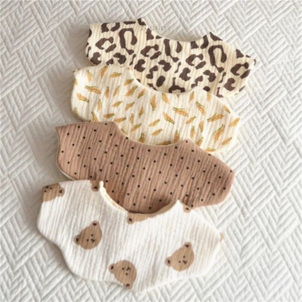

360 degree rotation baby bibs cute cartoon newborn kid bandana bib flower burp cloth soft newborn infant boy girls saliva towel