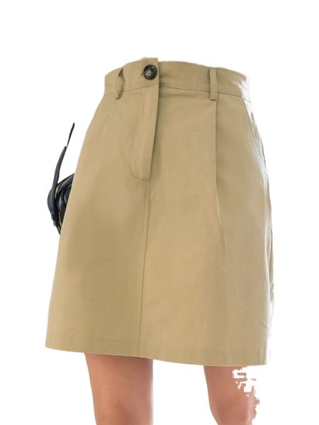

dazy high waist plicated detail skirt j9cr#, Black