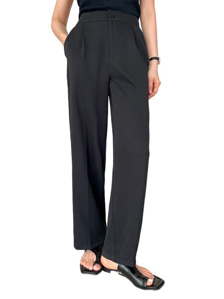 

dazy straight leg button front tailored pants s8mi#, White;black