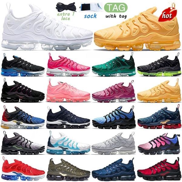 

tn plus running shoes men women black bubblegum yolk cherry cool grey neon olive pure platinum dark blue mens womens sports trainers
