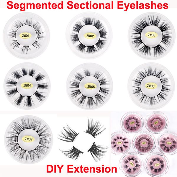 

eye makeup segmented sectional eyelashes diy lash extension volumizing wisps faux mink false eyelash handmade dramatic clusters curl natural