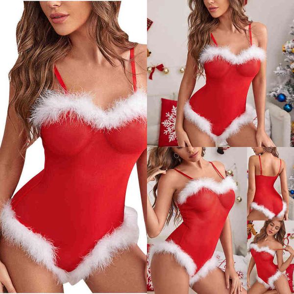 

nxy set women christmas bodysuits erotic costume party underwear straps red velvet lingerie cosplay exotic apparel body femme d5 1125, Red;black