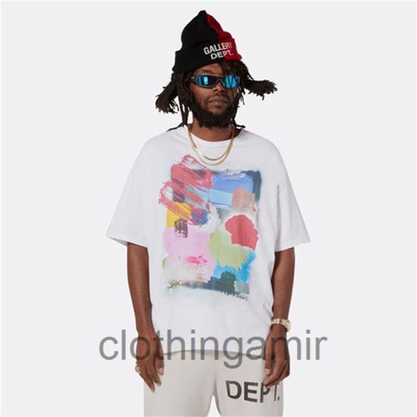 

mens t shirt designer gallerydepts gary high street fashion brand graffiti printing short sleeve men's women's t-shirt, White;black