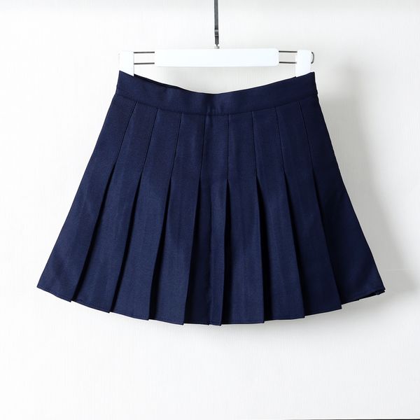 

one piece dropshipping exclusive for cross-border pleated skirt short skirt 2021 new korean style female student a- line fall winter skirt, Black