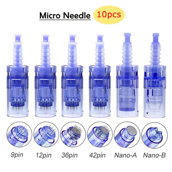 

10pcs micro needles for dr pen ultima a6 derma pen disposable replacement parts needles cartridge microneedles perfections