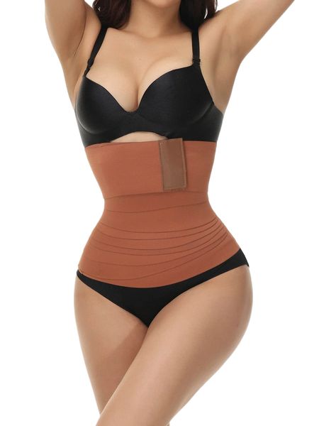 

ribbed knit wrap waist trainer a33k#, Black;red