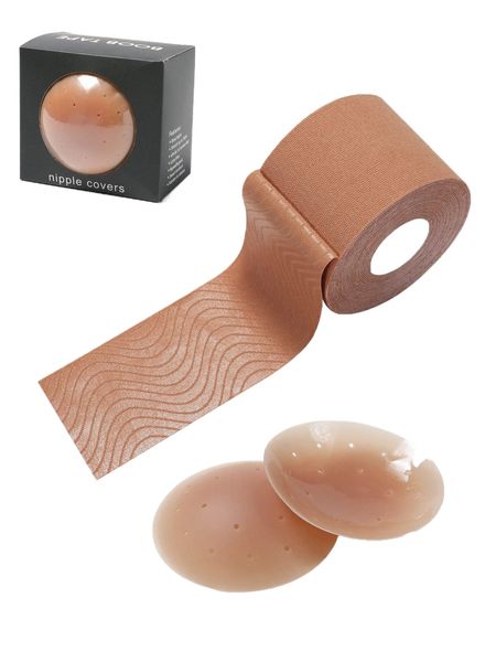 

1roll breast tape & 2pairs nipple cover v36h#, Black;red