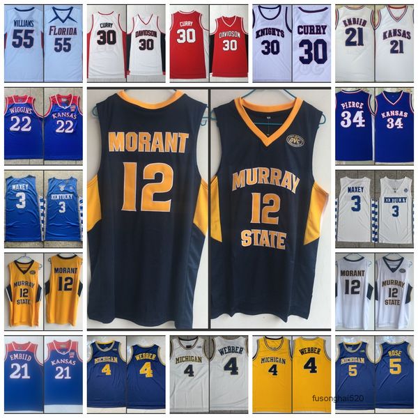 

basketball ja morant jersey stephen curry chris webber trae young lavine devi kevin durant andrew wiggins pierce joel embiid jayson williams, Black