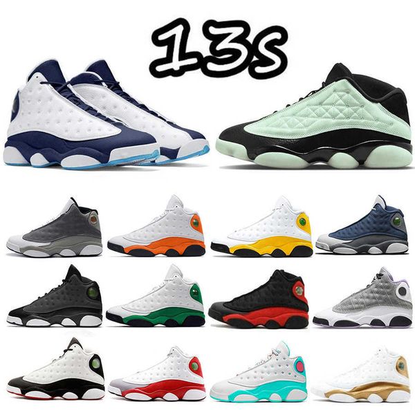 

2022 new 13 13s mens basketball shoes sneakers houndstooth singles day dark powder blue starfish flint chicago island hyper royal dmp women