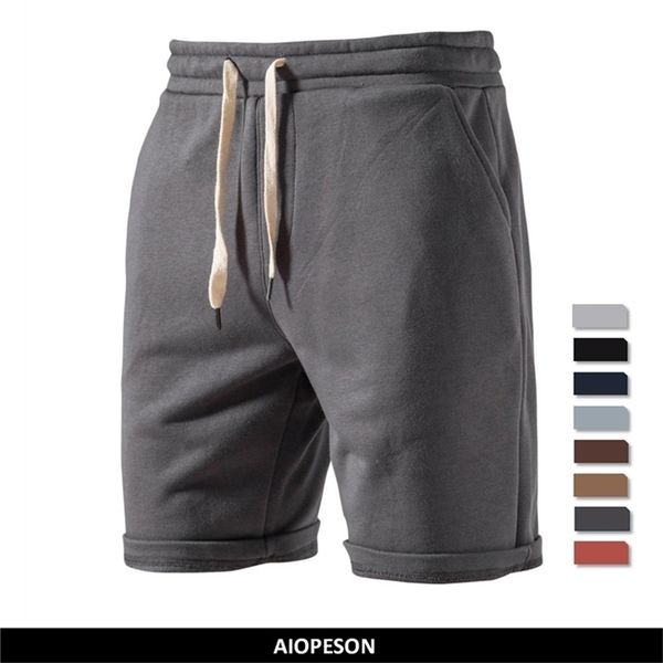 

aiopeson cotton soft shorts men summer casual home stay s running sporting jogging short pants 220621, White;black