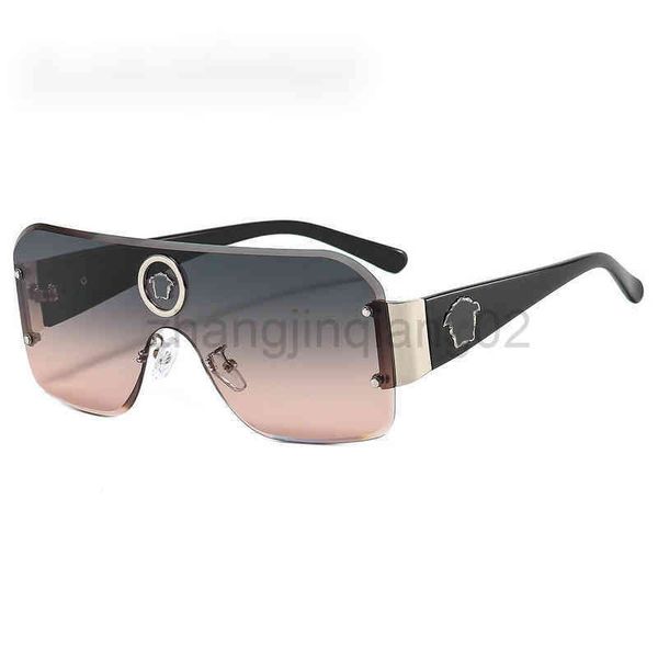 

designer versage sunglasses cycle luxurious fashion brands european american personality conjoined sunglasses mens and womens rivet watermar, White;black