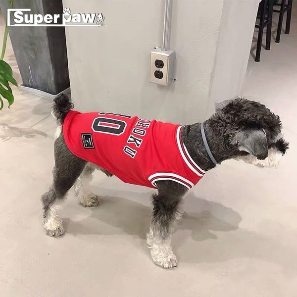 Mode Hund Sommer Sport Weste Haustier Katze Sweatshirt Fußball Basketball Jersey Kleidung Für Kleine Mittelgroße Hunde Drop SBC02 220808
