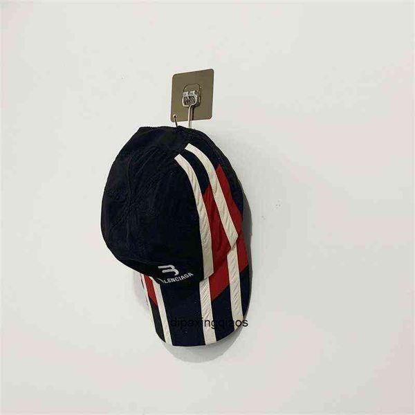 

balencaigass ball caps ball paris bs letter printed spot color contrast function style paris vtg racing washing nylon esna, Blue;gray