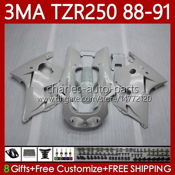 Verkleidungsset für Yamaha TZR-250 TZR250 TZR 250 R RS RR 88 89 90 91 ABS Perlweiß Karosserie 115No.43 YPVS 3MA TZR250R TZR250RR 1988 1989 1990 1991 TZR250-R 88-91 MOTO Karosserie